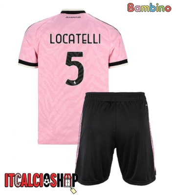 Juventus Manuel Locatelli #5 Seconda Maglia Bambino 2026-27 Manica Corta (+ Pantaloni corti)
